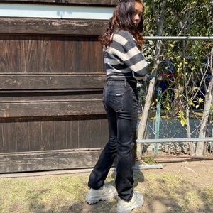 Black/Grey Flare Jeans